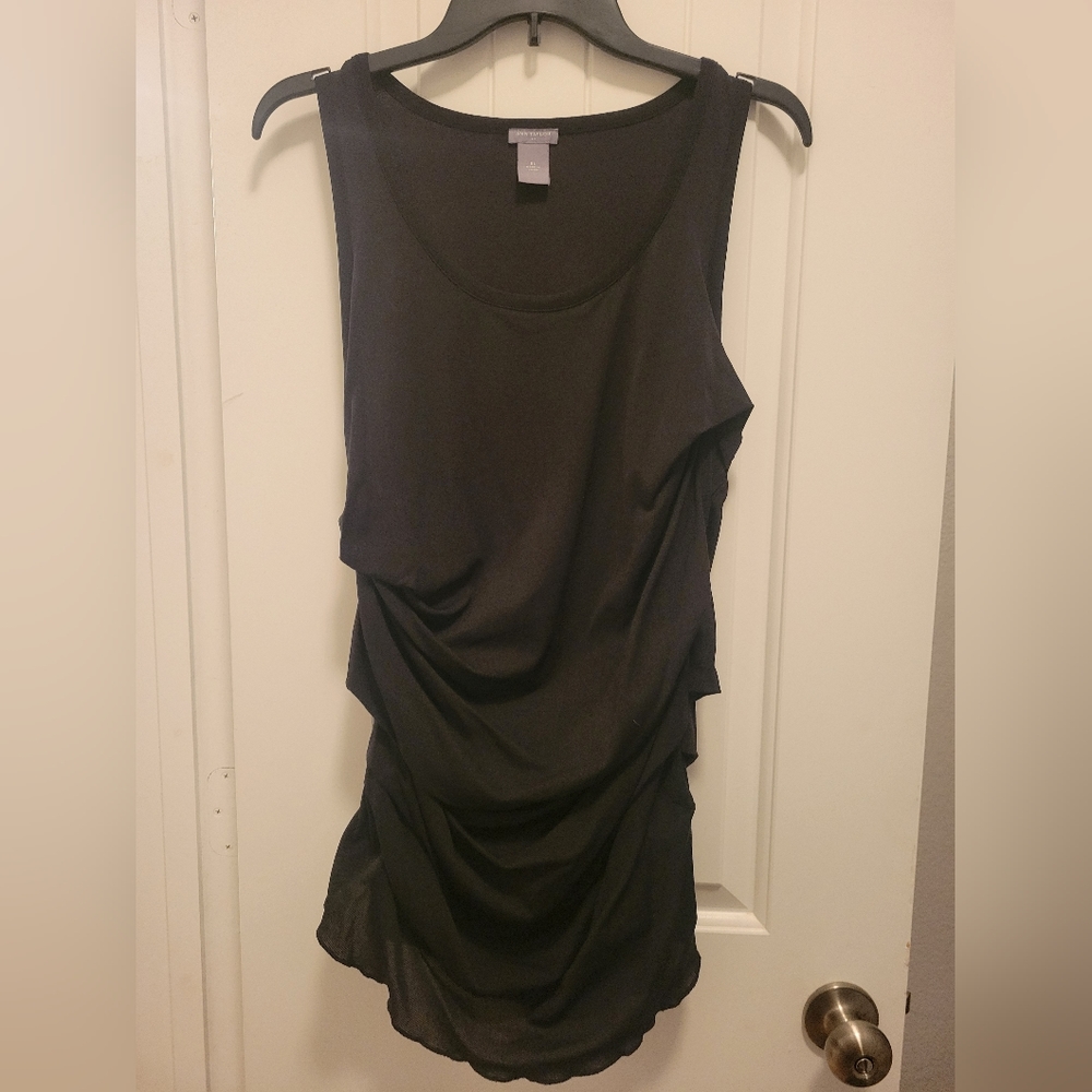 Anne Taylor Black Mesh Tank Top - XL